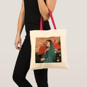 Tote Bag Vintage Edgar Degas Jeune Femme avec Ibis Art
