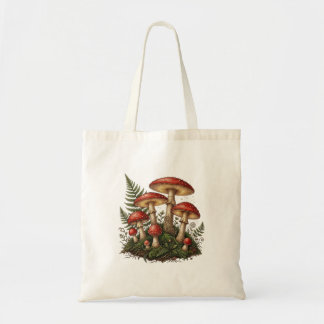 Tote Bag Vintage Fly Agaric Mushroom Illustration