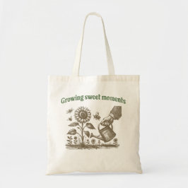Tote Bag Vintage for Gardener's Growing Sweet Moments 