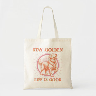 Tote Bag Vintage Golden Retriever Stay Golden Life