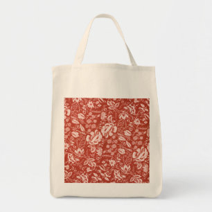 Tote Bag Vintage Jardin Floral Rustique Brown