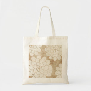 Tote Bag Vintage Mariage floral blanc de Dahlia