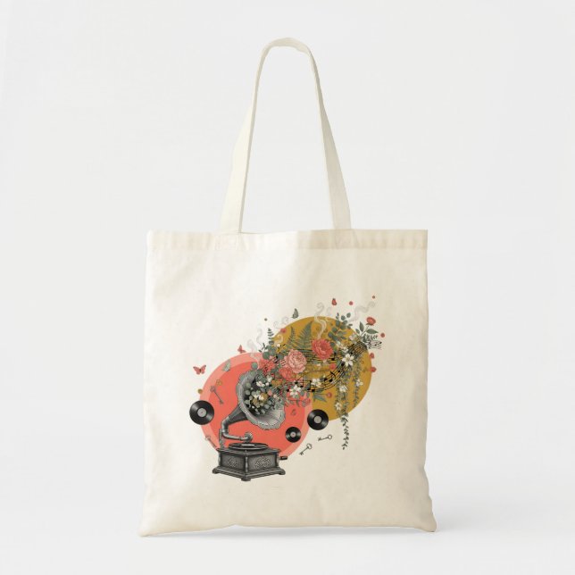 Tote Bag Vintage Melody Garden (Devant)