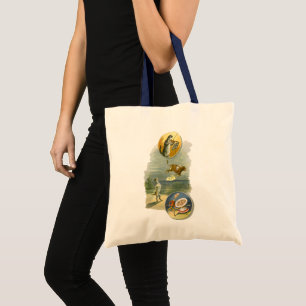 Tote Bag Vintage Mère Goose Nursery Rhyme Hey Diddle