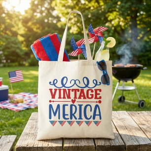 Tote Bag Vintage Merica Patriotique