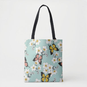 Tote Bag Vintage mignon romantique couture fleurs sauvages 