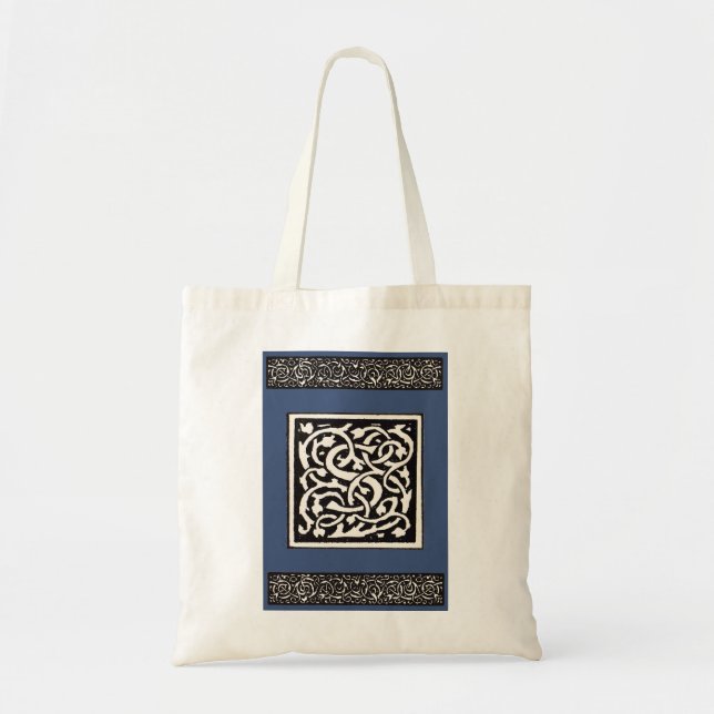 Tote Bag Vintage Monogram S Art Nouveau Letter (Devant)