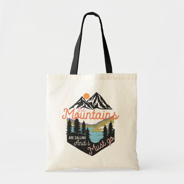 Tote Bag Vintage Mountain Adventure (Devant)