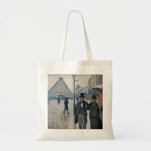 Tote Bag Vintage Paris Street lors d'une journée pluvieuse