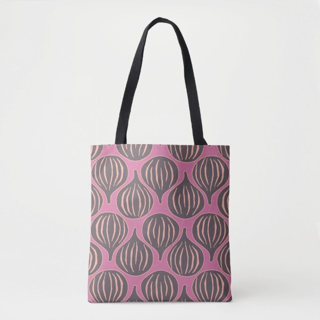 Tote Bag vintage répéter sans couture motif avec figues. (Devant)