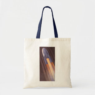 Tote Bag Vintage Science Fiction Space Ship Rockets