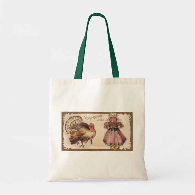 Tote Bag Vintage Thanksgiving Turquie (Devant)