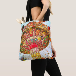 Tote Bag Vintage tour de balançoire du carnaval rétro color