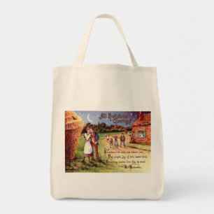 Tote Bag Vintage Tous Halloween Salutation Couple
