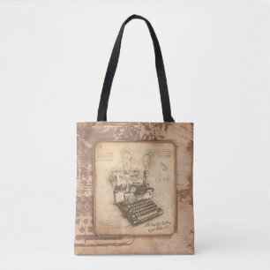 Tote Bag Vintage Vieux Art. Auteur / Cadeau de l'écrivain