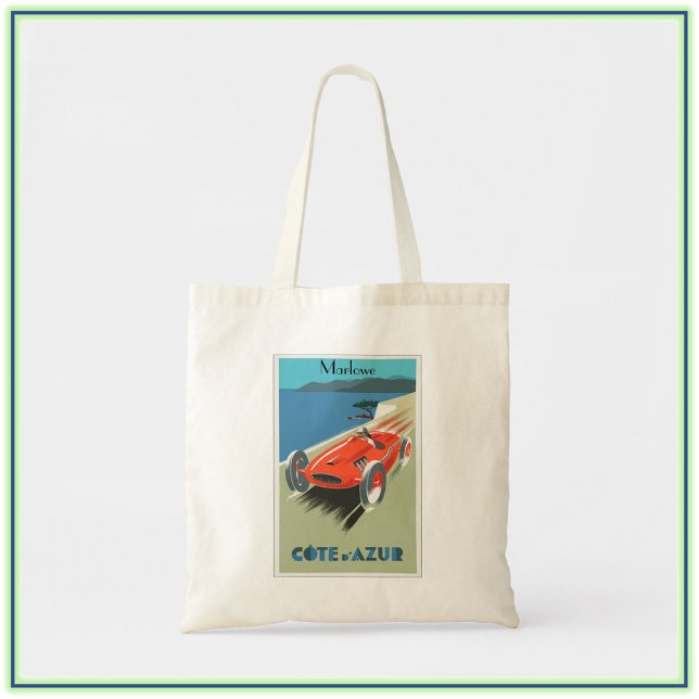 Tote Bag Vintage voyage Côte d'Azur (Créateur téléchargé)