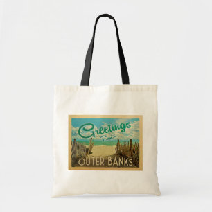 Tote Bag Vintage voyage externe de plage de banques