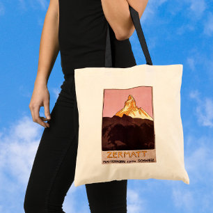 Tote Bag Vintage voyage, Matterhorn Mountain, Suisse