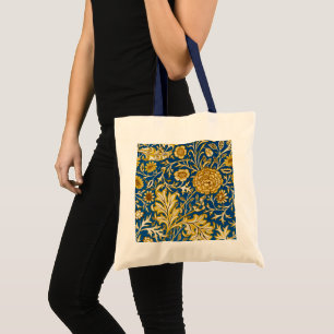 Tote Bag Vintage William Morris Cherwell Bleu Art Floral