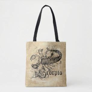 Tote Bag Vintage Zodiaque Scorpion