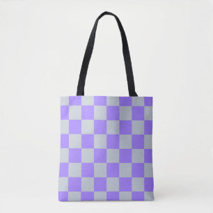Tote Bag Violet À damiers En vichy Motif