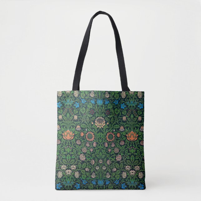 Tote Bag Violet and Columbine, William Morris (Devant)