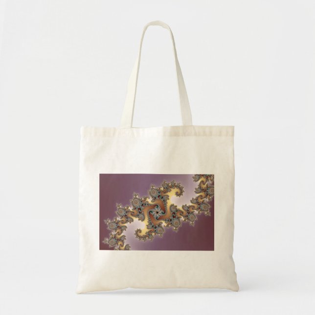 Tote Bag Violet - Fractal (Devant)