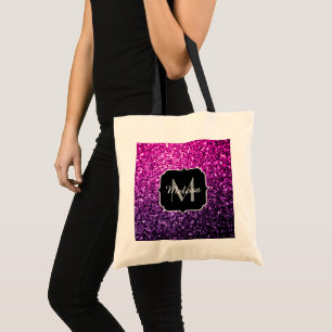 Tote Bag Violet rose ombre faux parties scintillant scintil