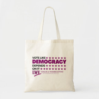 Tote Bag Violet Votez Comme Si La Démocratie En Dé