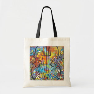 Tote Bag Violon et fleurs