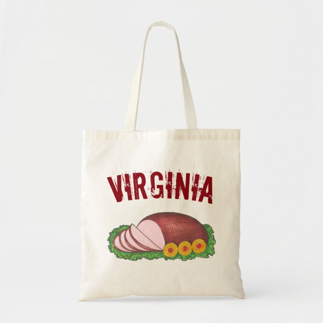 Tote Bag Virginia Style Cured Country Ham VA Foodie Viande (Devant)