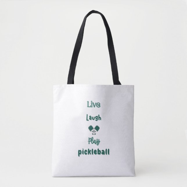 Tote Bag Vis, Rire, Jouer Au Pickleball (Devant)