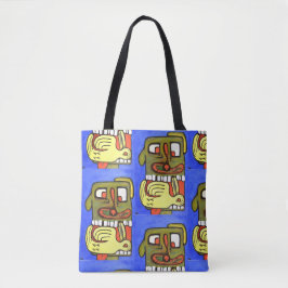Tote Bag Visage de chien Abstrait amusant
