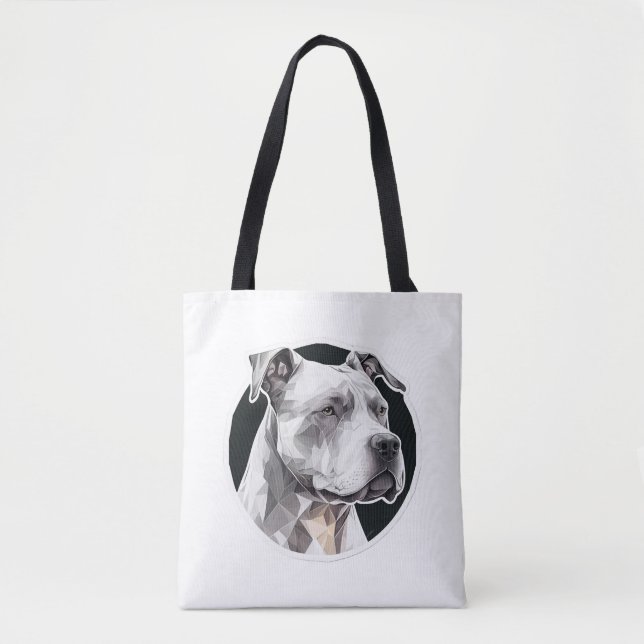 Tote Bag Visage de chien Pitbull (Devant)