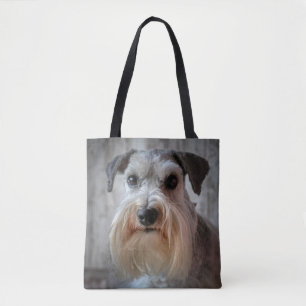 Tote Bag Visage de chien Schnauzer