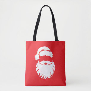 Tote Bag Visage de Père Noël Chapeau Noël