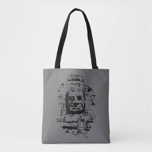 Tote Bag Visage de Prasat Bayon (Couleurs Personnalisées) (Devant)