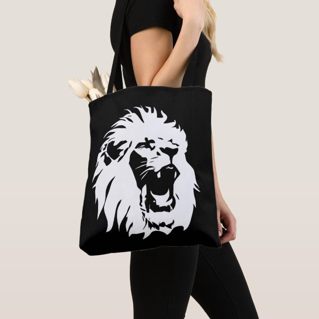 Tote Bag Visage du lion rugissant (De près)