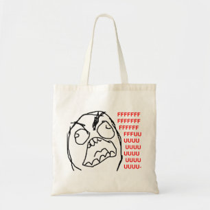 Tote Bag Visage fâché Meme de rage de Fuu Fuuu de type de