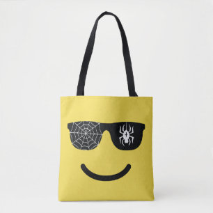 Tote Bag Visage souriant Emoji avec lunettes de soleil Trai