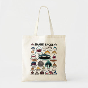 Tote Bag Visages de requins - Type de requin - Visages de r