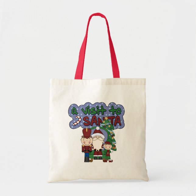 Tote Bag Visite de Père Noël Tshirts et cadeaux (Devant)