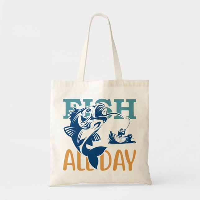 Tote Bag Visites de pêche (Devant)