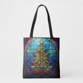 Tote Bag Vitrail de l'arbre de Noël