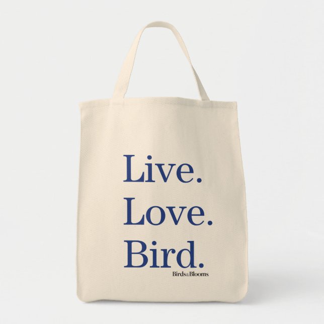 Tote Bag Vivant. Amour. Oiseau (Devant)