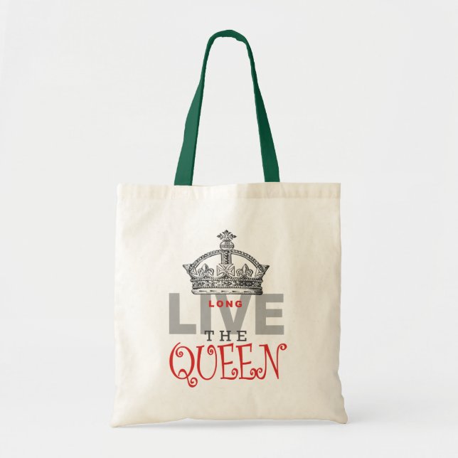 Tote Bag Vivent longtemps la REINE ! (Devant)