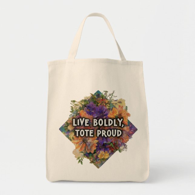 Tote Bag Vivez Vivement, Fourre-tout Fièrement (Devant)