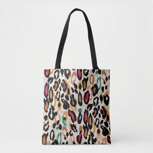 Tote Bag Vivid Posters de animaux léopards (Devant)