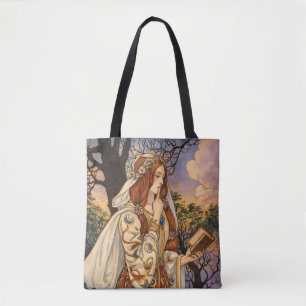 Tote Bag Vivien – Illustration de l'enchanteresse Art nouve
