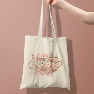 Tote Bag Vivre Cette Maman Vie Amusante Mère Citation Rose